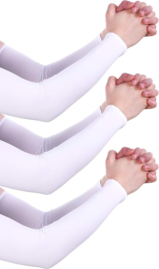 Mudder 9 Pairs Unisex UV Protection Sleeves Arm Cooling Sleeves Ice Silk Arm Sleeves Arm Cover Sleeves