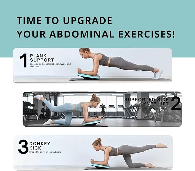 Plank Board,Wobble Balance Board for Core Workout,Push Up Board With Smart Phone Holder,Portable Pushup Board Training Equipment, Gym Accessories for Men & Women