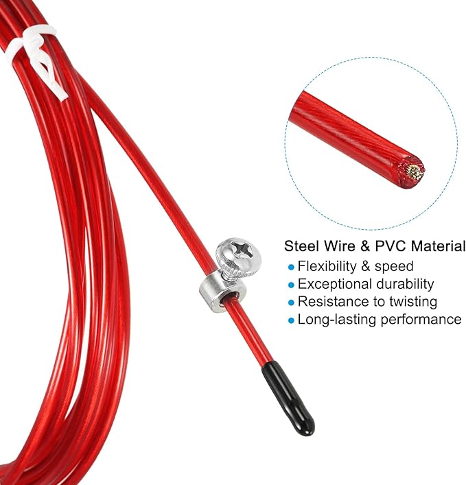 PATIKIL Speed Jump Rope Replacement Cable, Professional Skipping Rope Steel Wire Replace for High Speed Jump Ropes