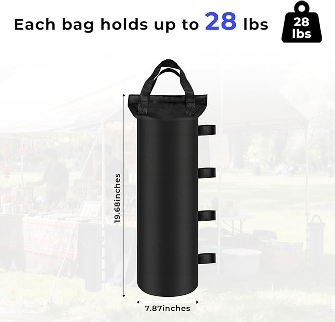 Canopy Weights Sand Bags 4 Pack Canopy Weight Bag SandBags for Canopy Legs Outdoor Pop Up Tent Gazebo Weights Set of 4 (4)