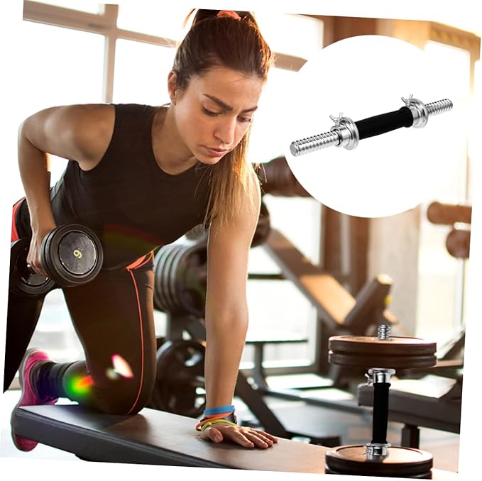 1pc Electroplated Dumbbell Bar Fitness Grip Rod for Strength Training Home Gym Equipment for Arm Workouts and Muscle Building