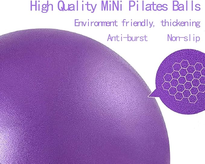 Mini Pilates Exercise Yoga Ball, 9 Inch Small Inflatable Exercise Yoga Ball,Core Training and Physical Therapy Equipment, with Pump