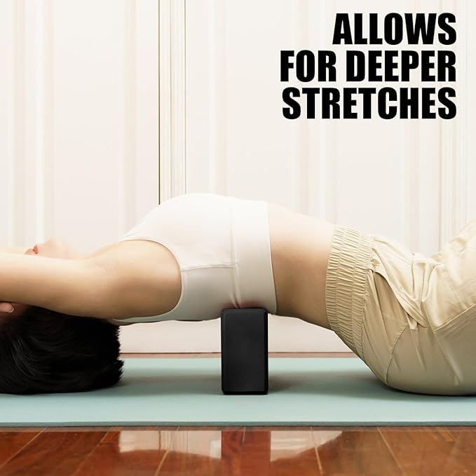 2 Pcs Yoga Blocks, 9"x6"x3" Foam Blocks Yoga Props for Pilates Stretching and Meditation Exercise Blocks Lightweight Yoga Essentials