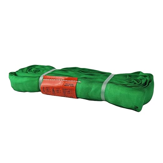 ATERET Powerlift Green Polyester Endless Round Sling - 4 Feet Length, 5,300 lb. Vertical Capacity, 10,600 lbs Basket - Heavy Duty Poly Lifting Sling