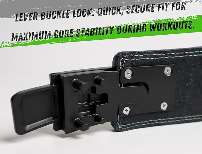 Harcos 13mm Premium Full Grain Leather Lever Weight Lifting Belt for Men & Women – Premium Gym Belt for Powerlifting, Squats, Deadlifts – Heavy Duty Lever Buckle – Weightlifting Belt for Gym Training & Bodybuilding
