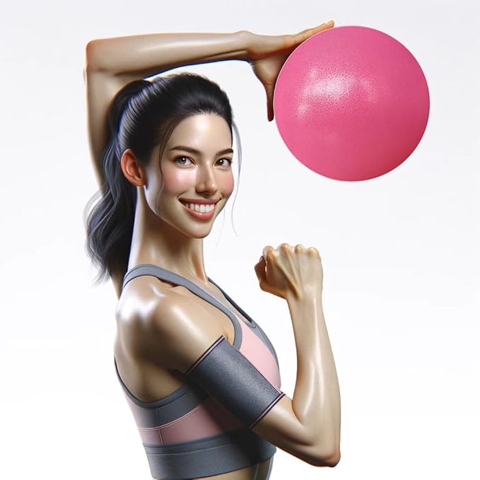 AppleRound Exercise Ball with Pump, 9-Inch Small for Pilates, Yoga, Core Stability - Choose: [Pack of 1 Ball + 1 Pump] or [Pack of 2 Balls + 1 Pump]