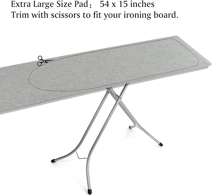 Rdutuok 54x15 Inches Wool Pressing Mat for Quilting Ironing Pad 100% Wool from New Zealand Easy Press Wooly Felted Iron Board for Retains Heat, Great for Quilting & Sewing Projects