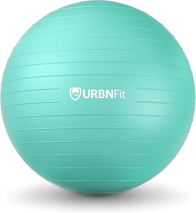URBNFit Exercise Ball - Yoga Ball for Workout Pregnancy Stability - AntiBurst Swiss Balance Ball w/ Pump - Fitness Ball Chair for Office, Home Gym