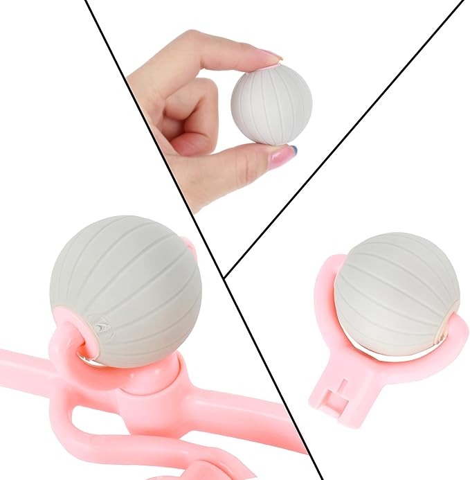 U Scinan Body Massage Pat Back Hammer Massage Tools Portable Massager Clap Stick for Shoulder Neck Foot (Pink(5 Heads))