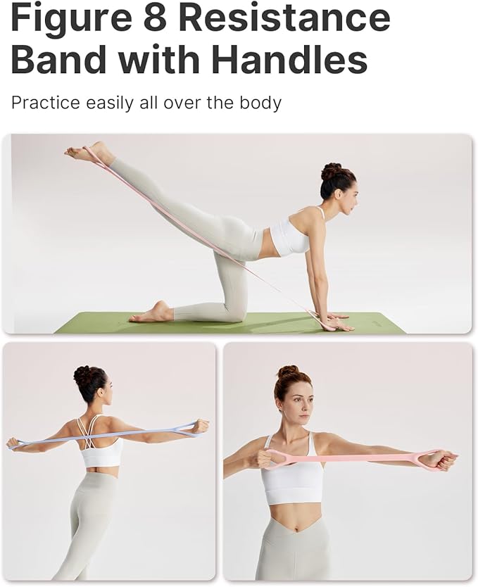 YOTTOY Pilates Ring and Ball Set, Figure 8 Resistance Bands, Stretch Bands&Guide,Pilates Equipment Set for Beginners for Home Workouts Core Strength, Yoga, Physical Therapy & Rehab