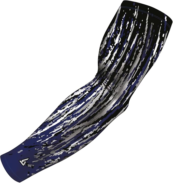B-Driven Sports Pro Fit Compression Arm Sleeve for Men Women & Youth, Basketball Baseball Football, Single Digital Designs