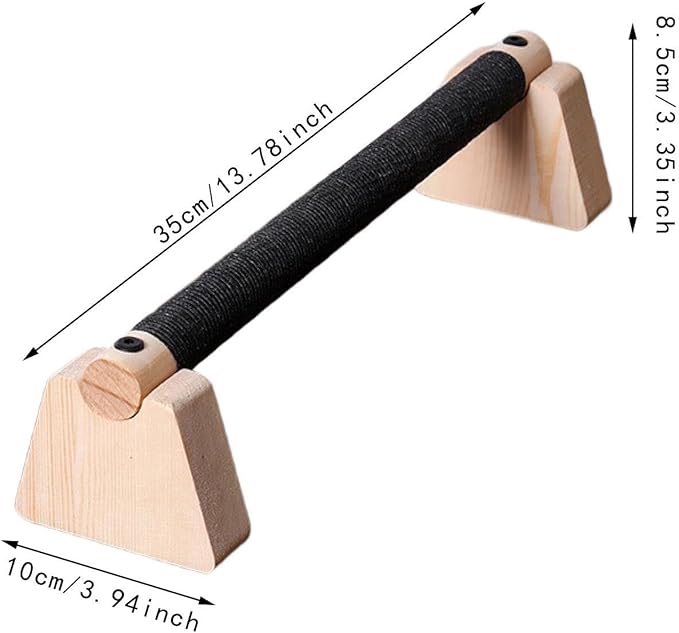 Colaxi 2Pcs Push up Bar Parallettes Bar for Adults Non Slip Base Exercise Home Workout Equipment Wood Push up Stand for Strength Training, Planks Calisthenics, Floor Workouts