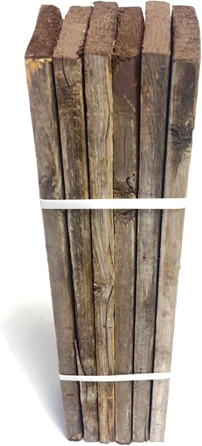 Rustic Revival | Handmade Reclaimed Barnwood Craft Bundle | Unfinished Authentic Weathered Wood Planks for DIY, Home and School Projects (18" x 3.5" x .5") 6 Pack