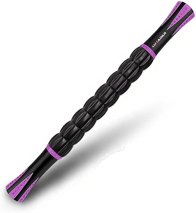 Post Liposuction Massager Stick, Lymphatic Drainage Massager, Post Lipo Surgery, Quality Material, Ridges & Grooves, Post-Op Recovery, Leg Cramps, Ideal Liposuction Recovery Supplies, Luxadar (Purple)