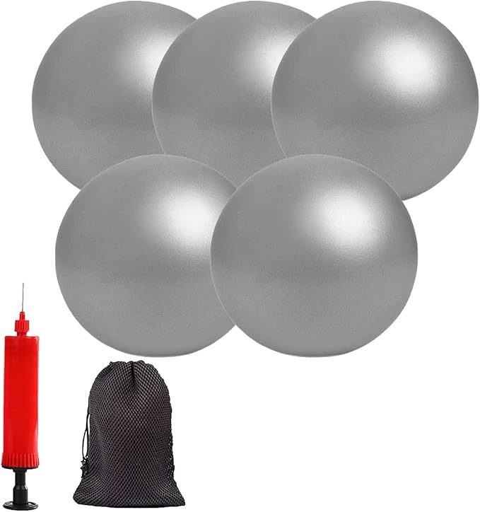 Mini Yoga Balls 6 Inch Exercise Pilates Therapy Balance Micropore Ball Barre Equipment for Home Stability Training Physical Core Training with Pump