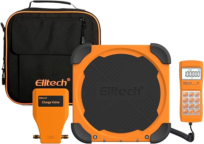 Elitech LMC-300 Electronic Refrigerant Charging Scale for HVAC Wired Remote Recovery Weight A/C Scale 220lbs