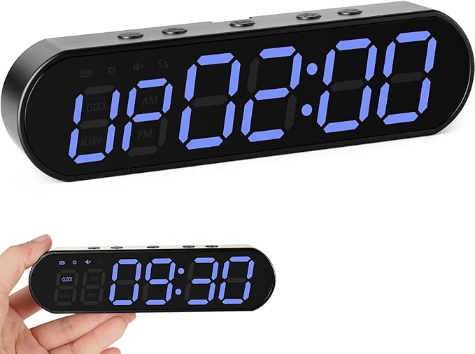 Gym Timer Clock for Home Gym - Portable Workout Timer with 7 Ready-to-Use Modes, 50-Hour Long Battery, Strong Magnetic Base & Clear Display - Ideal for HIIT, Boxing, Outdoor Training