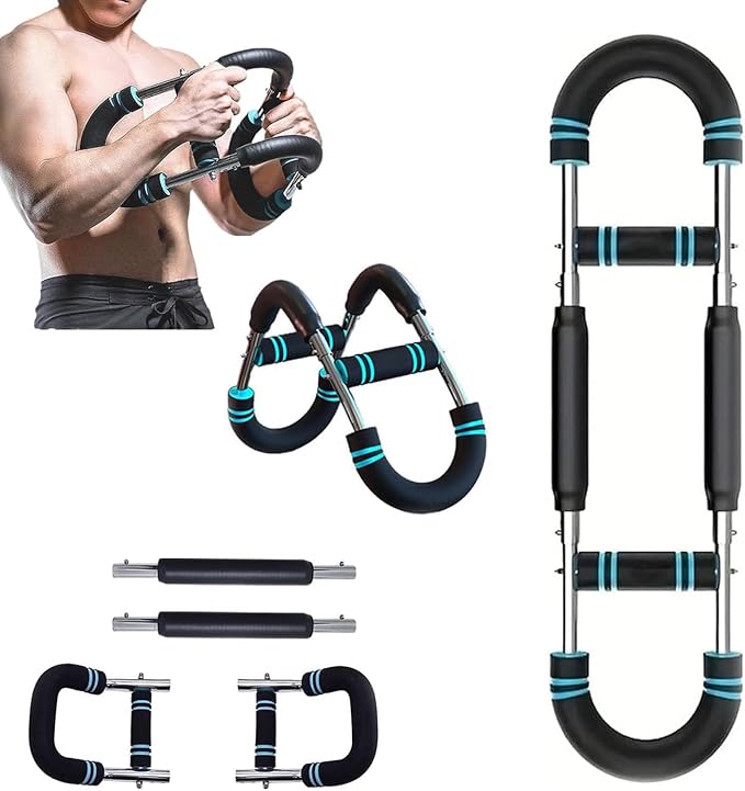 Arm Trainer, Adjustable 20-110lbs Chest Workout Equipment, Portable Arm and Chest Muscle Trainer, Gorilla Bar for Chest Workout, Upper Body Workout Equipment for Men and Women