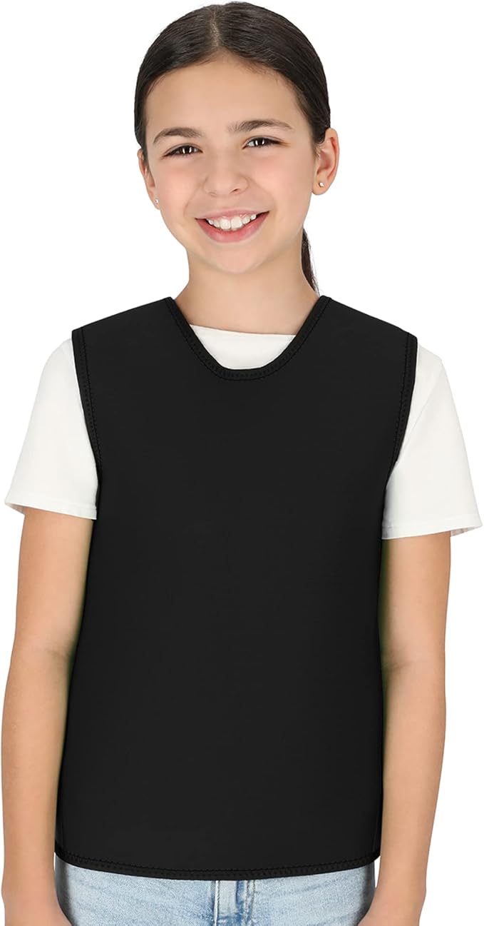 Special Supplies Sensory Compression Vest Deep Pressure Comfort for Autism, Hyperactivity, Mood Processing Disorders, Breathable, Form-Fitting, Kids and Adults (Medium (Pack of 1), Black)