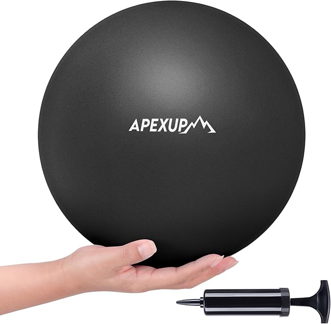 APEXUP 9 Inch Pilates Ball Small Exercise Ball for Yoga, Fitness, Balance, Core Workout, Physical Therapy