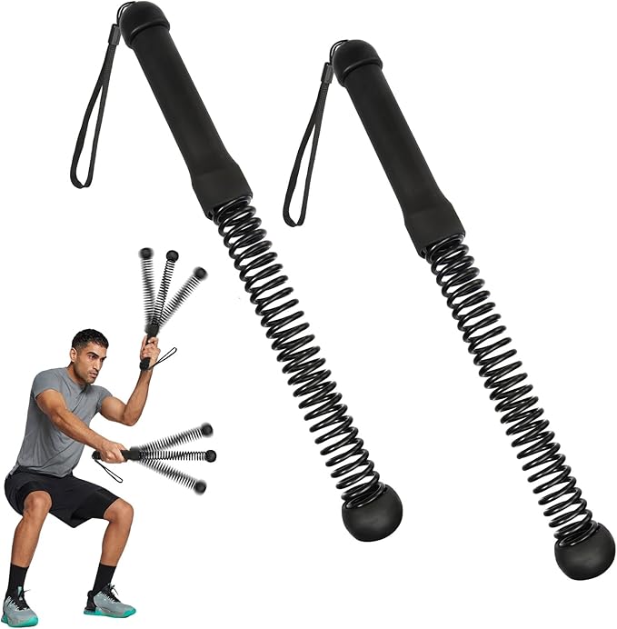 Ropeless Battle Ropes 2 Pcs Battle Rope Sticks Cordless Battle Ropes Ropeless Jump Rope Battle Rope Sticks for Home or Gym Style-B