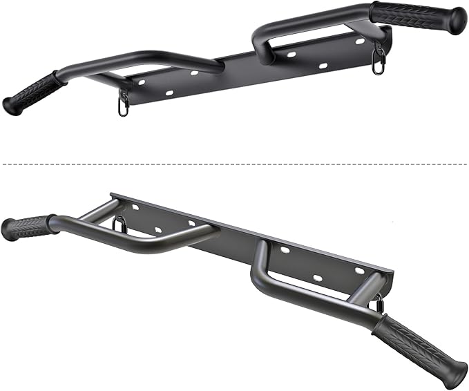 SELEWARE Heavy Duty Welded Pull Up Bar, Versatile Doorway Wall Mount, Joist Mounted, and Ceiling Mounted Chin Up Bars, Thick Metal Sturdy Construction for Full Body Workouts Support 500 lbs