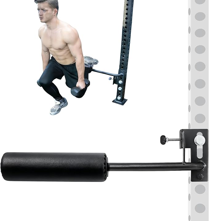 AHTAPFON Nordic Leg Roller for Rack Mounted,Bulgarian Split Squat Accessories,Nordic Hamstring Curl Attachment,Home Gym Equipment for uprights ranging from 2" to 4" wide