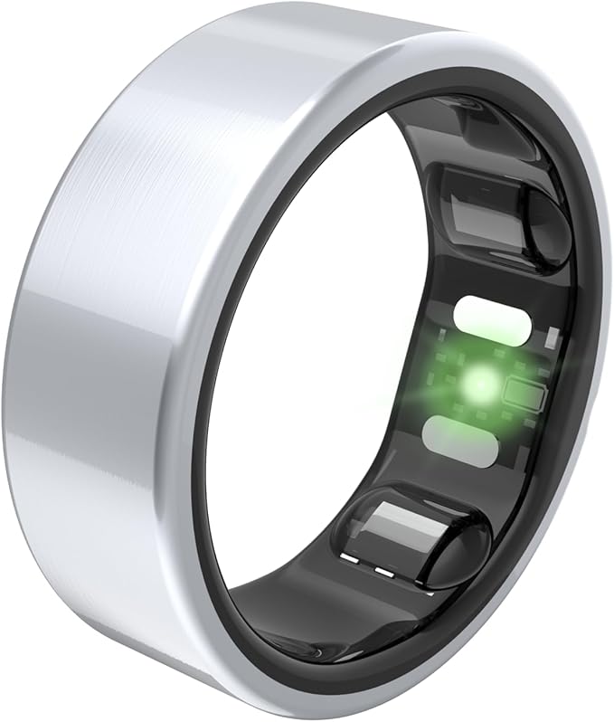 QALO QRNT Slim Smart Ring – Snug Fit – Size Up – Water-Resistant Titanium Fitness Tracker, Tracking for Sleep, Steps, HRV, Women’s Health, No Subscription Fee, iOS & Android Compatible (Silver, 09)