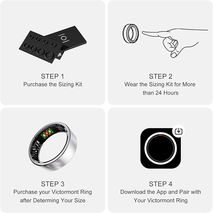 Titanium Smart Ring, Sleep & Activity Tracking Ring with Heart Rate, HRV, Stress Insights, 7-Day Battery Life, No Subscription, IP68 Waterproof, iOS & Android Compatible (Silver, 9)