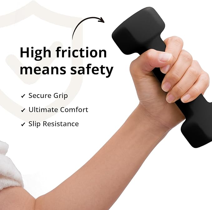 Portzon Weights Dumbbells with Neoprene Coating（Single）, 1LB-3LB Anti-Roll, Anti-Slip, Hexagonal Home Fitness Equipment for Shoulder, Neck, and Hand Training for Seniors over 55 old