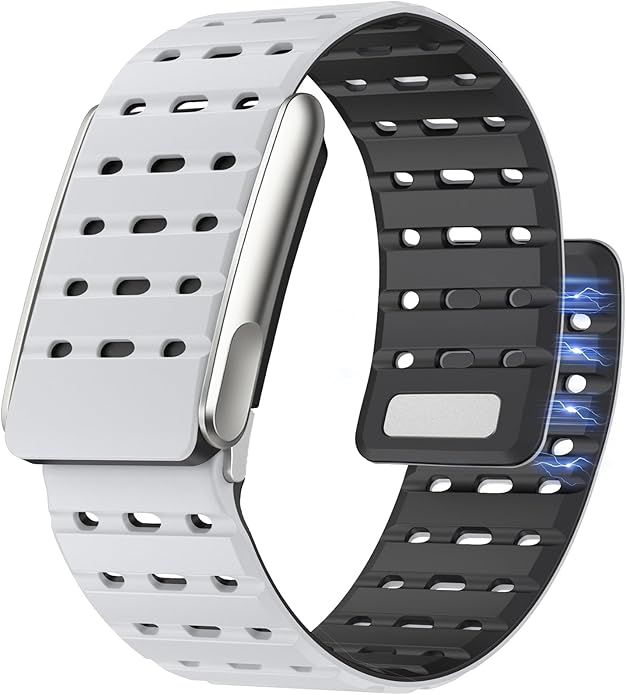Silicone Magnetic Sport Strap Compatible with Whoop 5.0 Bands, Adjustable Breathable Replacement Wristband Bracelet, with U-Shaped Frame, Men Women, for Whoop Band 5.0 One/Peak/Life/MG