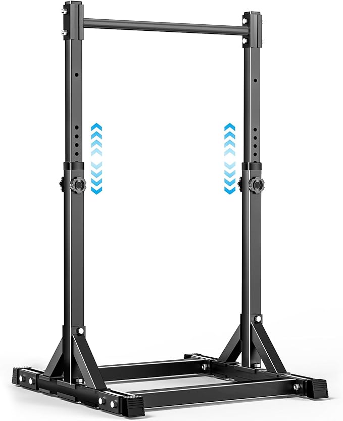 AFFLUENT Pull Up Bar Stand Free Standing Pull Up Bar Station 8 Adjustable Heights Power Tower for Home Gym Workout 330lbs Capacity