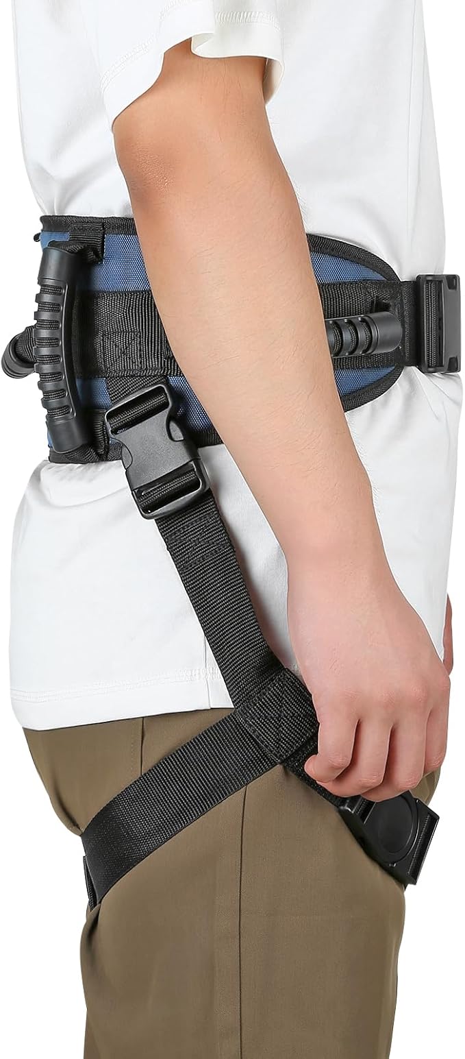 Very100 Gait Belt with Leg Loops & 5 Handles,Transfer Belt with Leg Straps,Gait Belts Transfer Belts for Seniors,Medical Nursing Gait Belt for Elderly,Patient,Pediatric,Handicap