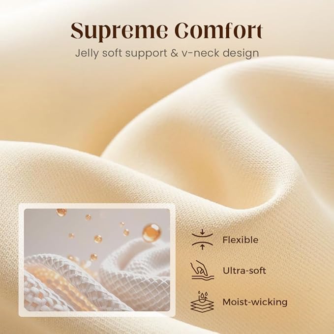 Posture Corrector Bra for Women, Wireless Push Up Bralette Full Coverage Back Support Brasieres