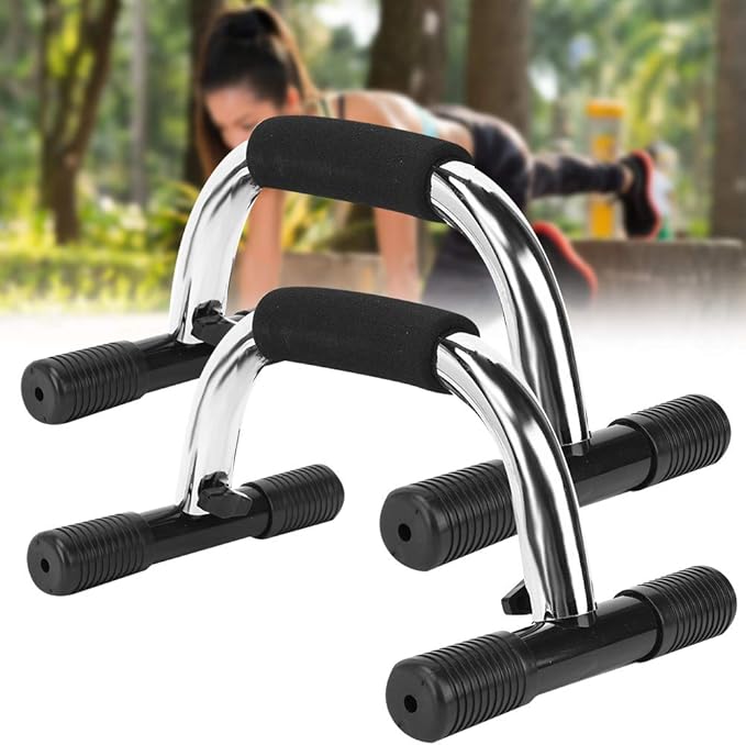 Push Up Bars, Muscles Exercise Steel Pushup Bar with Foam Handle Cover, Non-slip Removable Calisthenics Equipment, Indoor/Outdoor Chest Arm Muscles Exercise Training Equipment