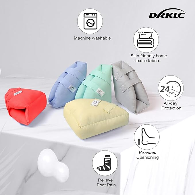 Heel Protector Cushion for Pressure Sores,Adjustable Foot Support Boot Surgery Recovery Supplies for Elderly Bedridden Pressure Ulcer Cushion Ankle Pillow for Bed, Wheelchairs