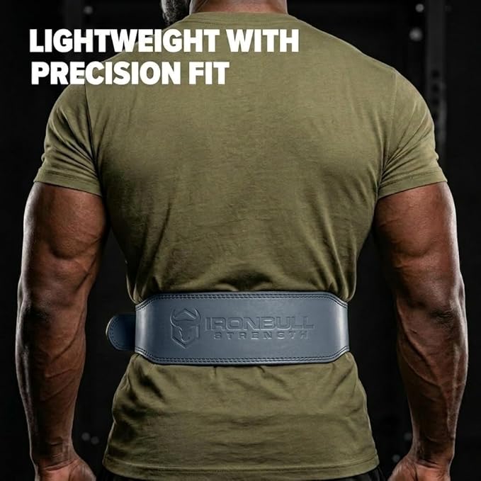 7mm Leather Weight Lifting Belt (IPF Approved) – 4” to 2” Tapered Weightlifting Belt for Powerlifting, Olympic Lifting, Gym & Workout – Back Support Belt for Men & Women