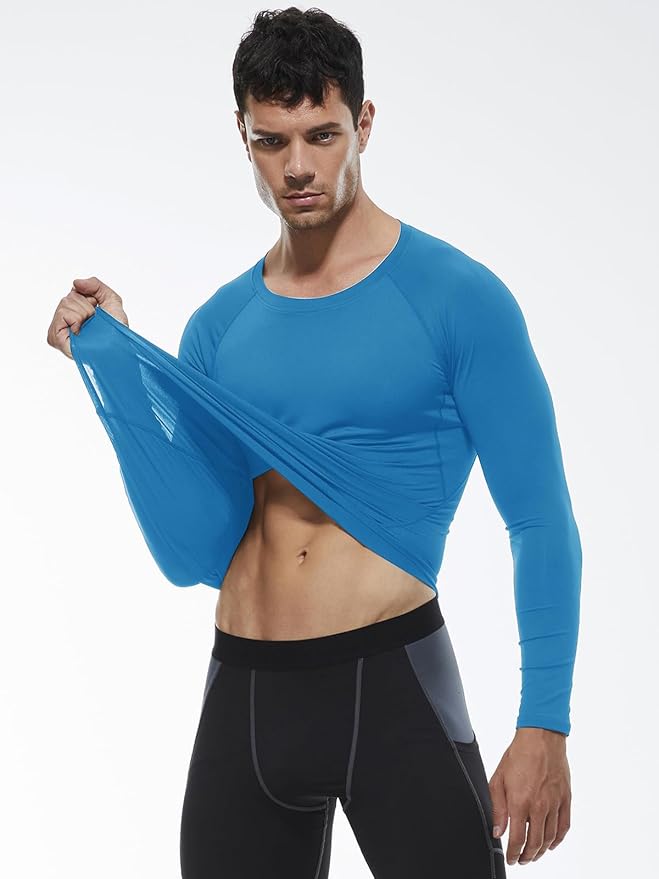 SPVISE 1 or 3 Pack Men's Compression Shirts Long Sleeve Workout Gym T-Shirt Running Top Cool Dry Sports Baselayer Undershirts