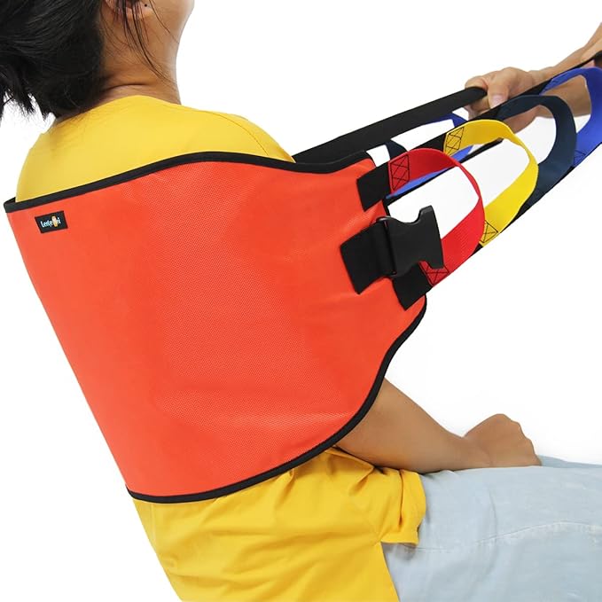 Transfer Sling Transfer Belt for Seniors, Widened Back Curve Design Transfer Belt for Movement, Transfer Boards for Bedridden Patient, Back Lift Belt for Patient Care (Orange)
