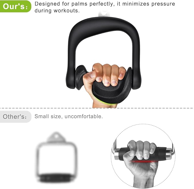 SELEWARE LAT Pull Down Bars Cable Machine Attachment Heavy Duty Steel Tubing Structure Home Gym Workout Attachments Triceps Press Down Bar for Cable Machine Back Strength Training V-Bar Rowing Set