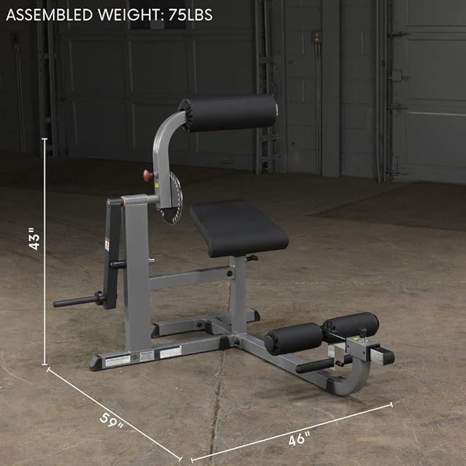 Body-Solid (GCAB360B) CAM Ab and Back Machine - Dual-Function Core and Lower Back Strength Trainer with Adjustable Range-of-Motion