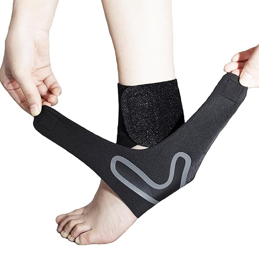 SUJAYU 2 Pack Ankle Brace & Elastic Supports for Men & Women, Ankle Support Ankle Compression Sleeve, Ankle Wrap Ankle Sleeve Ankle Brace for Sprained Ankle (Black, Large)