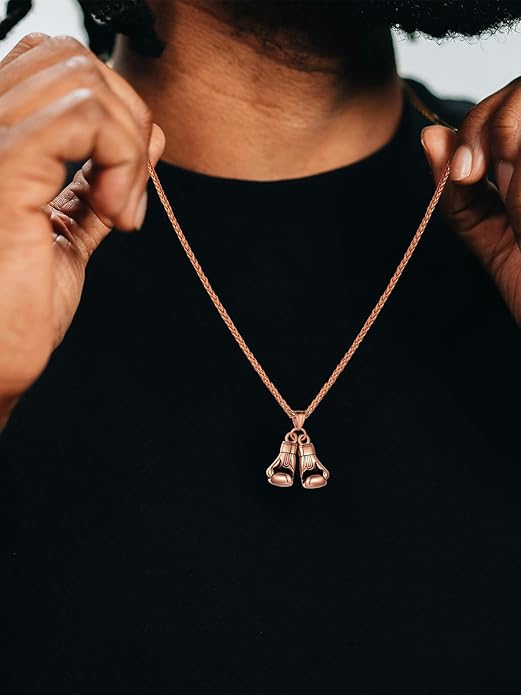 U7 Men Women Fitness Dumbbell Necklace Stainless Steel Weight Plate Barbell Chain Pendant Necklace,Chain 22"+2" Extender, with Gift Box