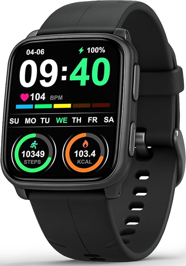 MorePro Fitness Tracker with 24/7 Heart Rate & Blood Pressure Monitor, Blood Oxygen & Sleep Tracker, Smart Watch with Step Calorie Counter, IP68 Waterproof Activity Tracker for Women Men Android iOS