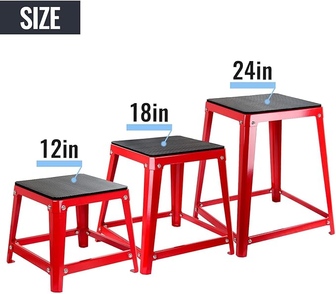 Plyometric Platform Boxes Fitness Steel Plyo Box Exercise Jump Box Step Up Plyometrics Box Jumping Agility Box For Exercise Fit Training Conditioning