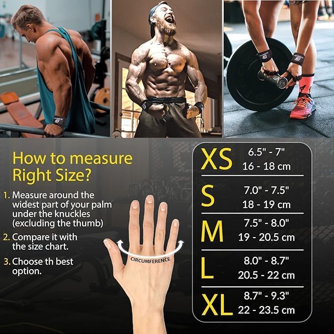 Neoprene Padded Weight Lifting Gloves for Men and Women - Ventilated Workout Gloves for Athletes Gym Sessions Cycling Tracking & Sports with Full Palm Protection