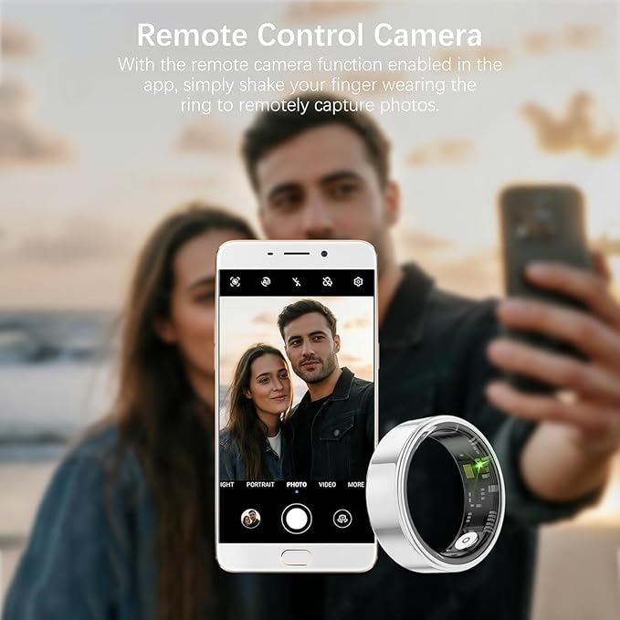 Smart Rings for Women Men, Fitness Ring with Heart Rate, Blood Oxygen, HRV, Stress, Sleep Tracker, Step Tracker, No Subscription Fee, lP68 Waterproof Smart Ring for iPhone & Android (Silver 10#)