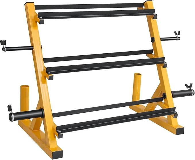 Heavy Duty 3 Tier Dumbbell Rack Multifunctional, Weight Rack For Dumbbells, Home Gym Equipment, Suitable For Storage Of Dumbbell, Kettle Bell, Barbell Plate, Barbell Bar