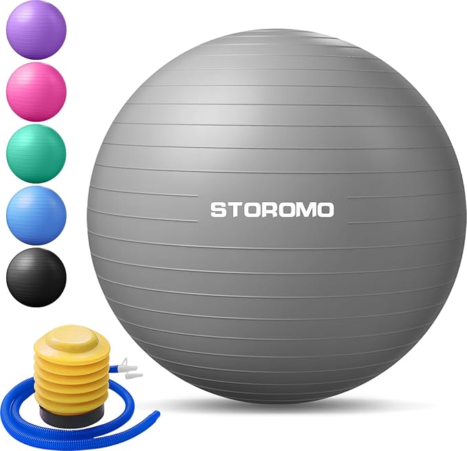 Anti-Burst Pregnancy Exercise Ball – High Weight Capacity Stability Ball for Yoga, Pilates & Labor Support, Eco-Friendly PVC Fitness Ball for Moms, Includes Pump (45cm-95cm)