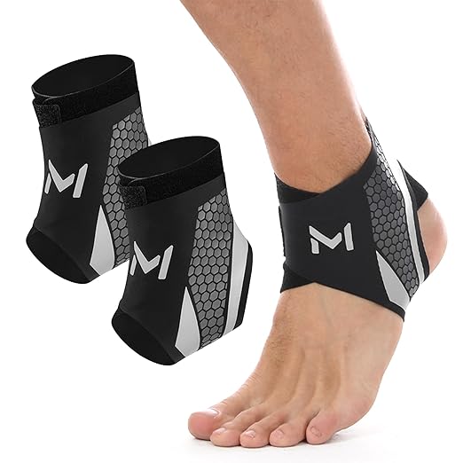 2PCS Ankle Brace Compression Support Stabilizer for Men Women, Ankle Support with Adjustable Wrap for Sports Training and Daily Activity